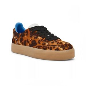 Steve Madden Tux Leopard Sneakers Women's Size 7M Animal Print Casual NWOB NEW